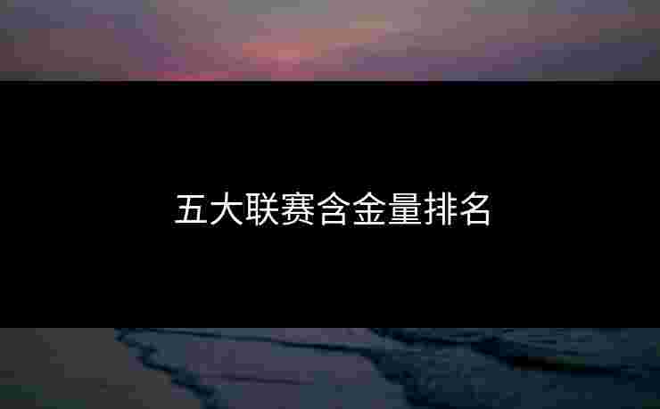 五大联赛含金量排名 五大联赛含金量排名